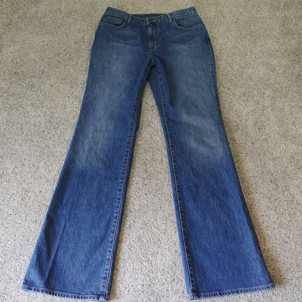 Eddie Bauer Womens 12T Natural Fit Bootcut Jeans Medium Wash Denim Blue Western